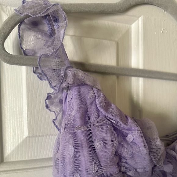 Hello Molly Flirty Friend Mini Dress Lilac, polka dot, party dress, size 8 - Picture 6 of 8